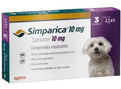Simparica 10mg (De2.5 a 5 kg) 3 Comprimidos