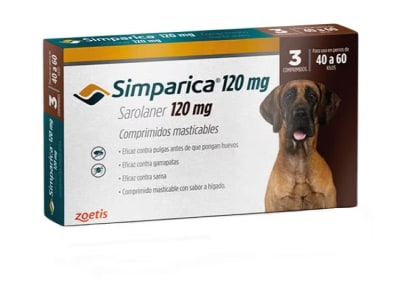 Simparica 120mg (De 40 a 60 kg) 3 Comprimidos