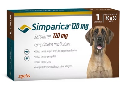 Simparica 120mg (De 40 a 60 kg) 1 Comprimido1