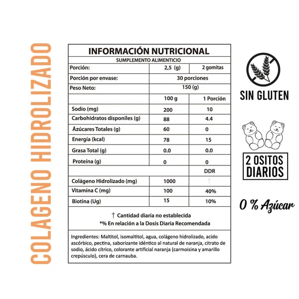 Colágeno Hidrolizado Gomitas x 60 unidades - Perfect Bear2