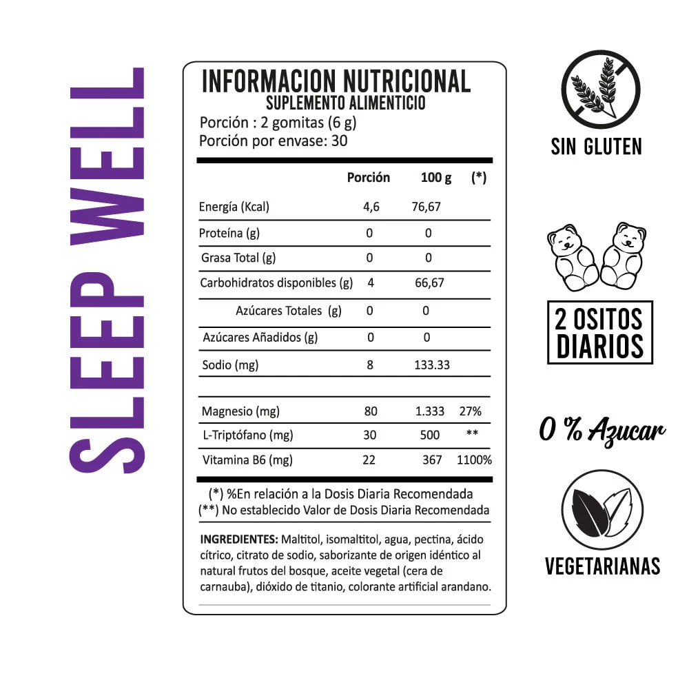 Sleep Well x 60 Gomitas - Perfect Bear2