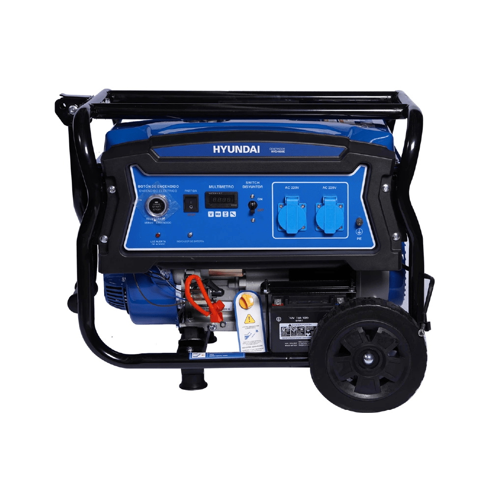 Generador Hyundai Gasolina HYG4950E – 3,5 kW, Portátil, Monofásico y de Arranque Eléctrico1