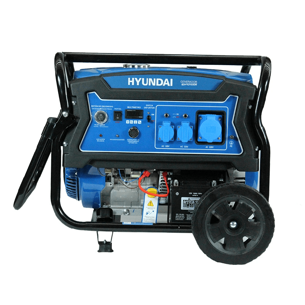 Generador Hyundai Gasolina 8,3 kW 82HYG11050E | Partida Eléctrica, Monofásico, Abierto con Ruedas3