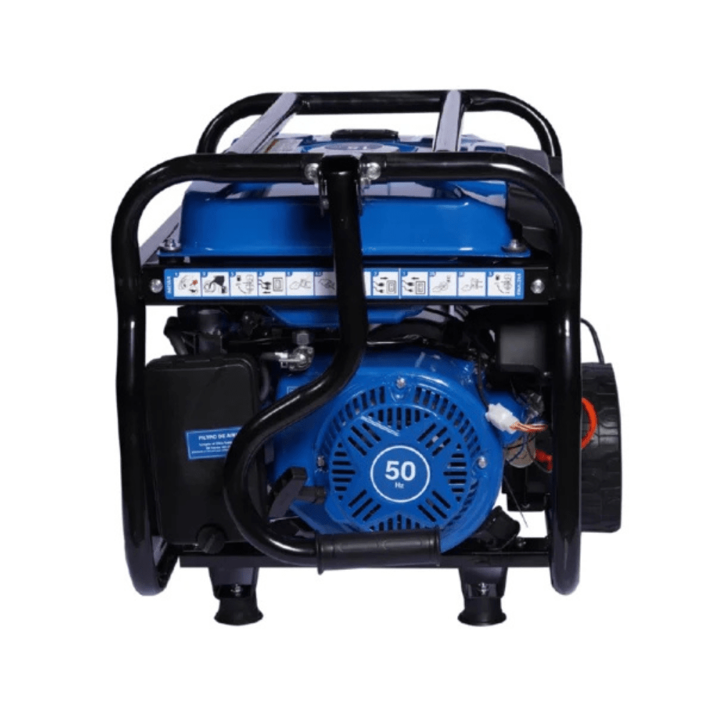 Generador Hyundai Gasolina HYG7750E – 5,5 kW, Monofásico, Abierto con Ruedas y Arranque Eléctrico4