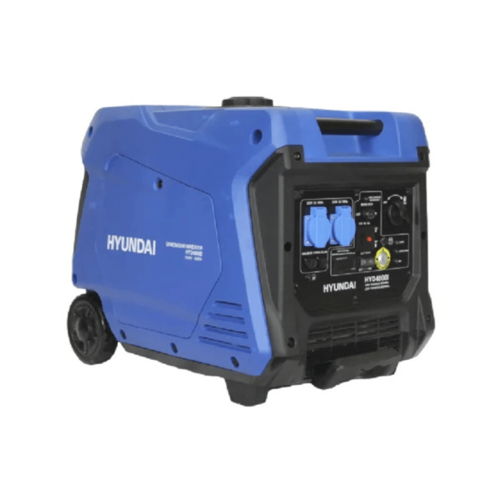 Generador Inverter Digital Hyundai Gasolina HYD4000i – 4,0 kW, Partida Eléctrica y Manual, Portátil y Silencioso4