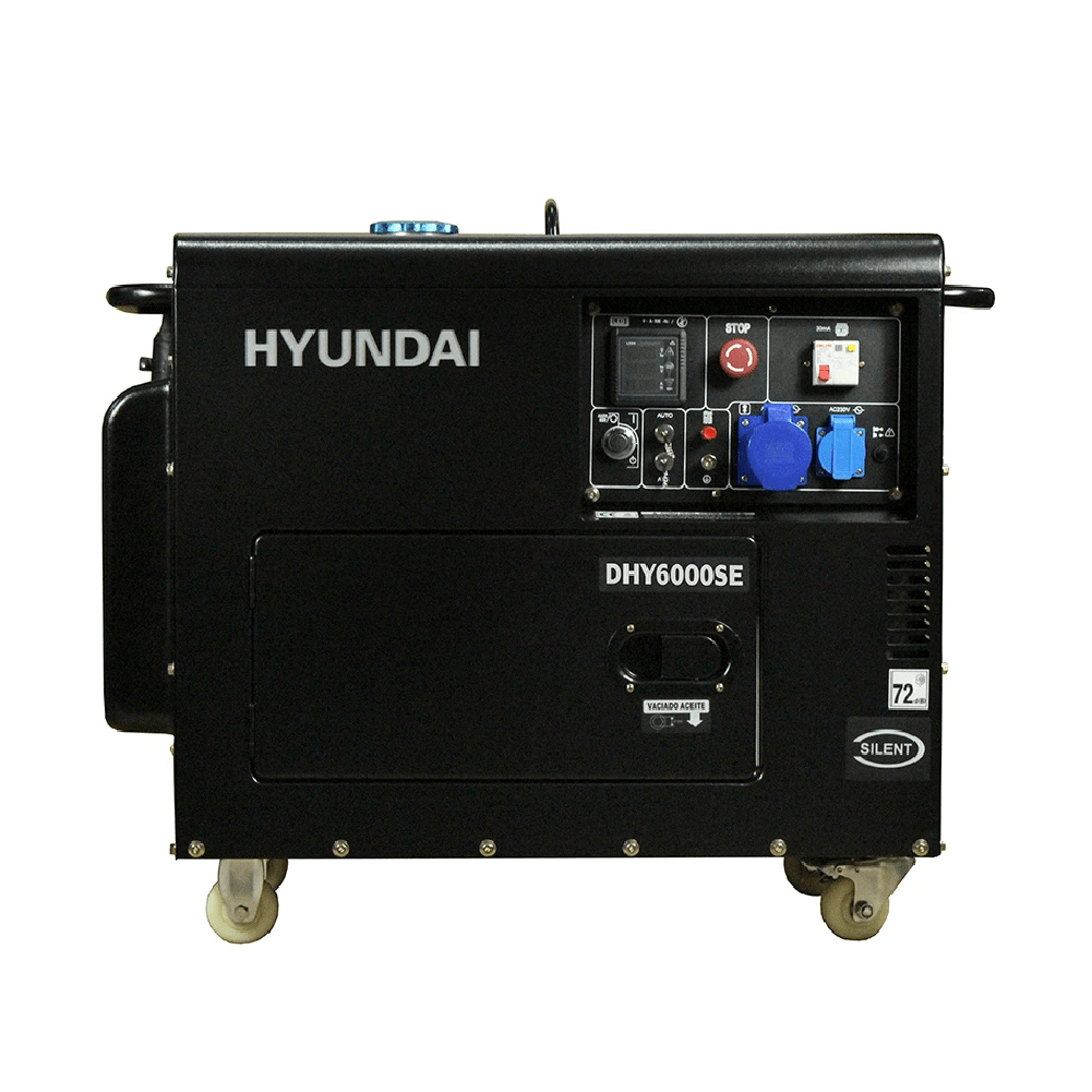 Generador Hyundai Diesel 5,3 kW DHY6000SE – Partida Eléctrica, Monofásico, Cerrado5