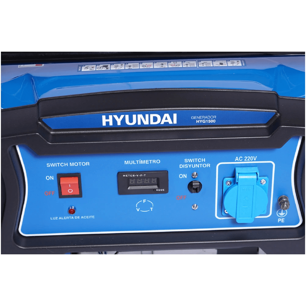 Generador Hyundai Gasolina HYG1500 – 1.1 kW, Portátil, Eficiente y Confiable5