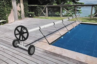 CARRO COBERTO PARA MANTA TERMICA DE PISCINA EN ACERO INOX