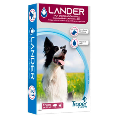 ANTIPARASITARIO PIPETA 10-25 KG LANDER (2,5 ML)