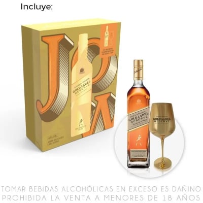 J.WALKER GOLD LABEL +COPAS 750ML