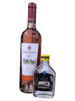 PACK VIÑA VIEJA ROSE 750ML+VARGAS 125ML