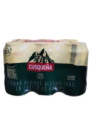 SIX PACK CUSQUEÑA TRIGO LATA 355ML