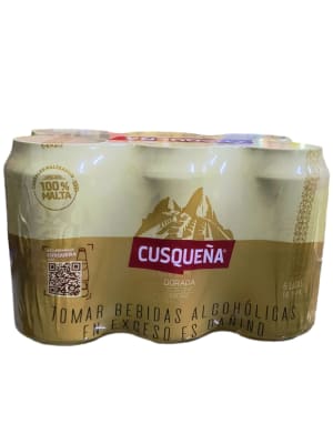 SIX PACK CUSQUEÑA DORADA LATA 355ML