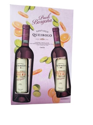 PACK QUEIROLO 2BT BORGOÑA +COPAS 750ML