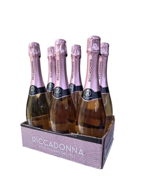 CAJA RICCADONNA MOSCATO ROSE 750ML 6UND