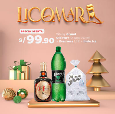 OLD PARR 12 AÑOS + EVERVESS + HIELO1