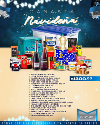 CANASTA NAVIDEÑA #300