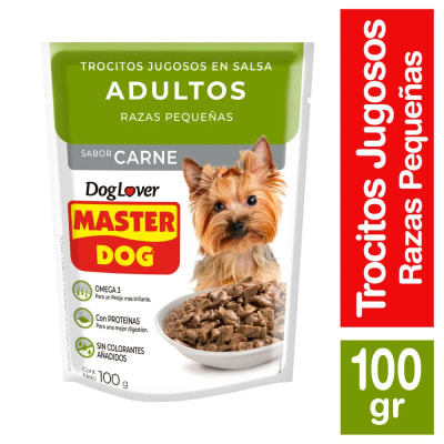 MASTER DOG POUCH RAZA PEQUEÑA CARNE 100 GR1