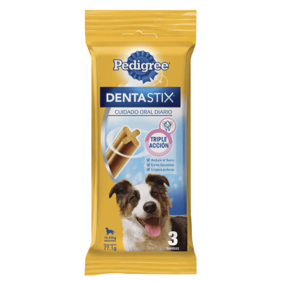 PEDIGREE DENTASTIX RAZA MEDIANA 3 STICKS X 77,1 GR