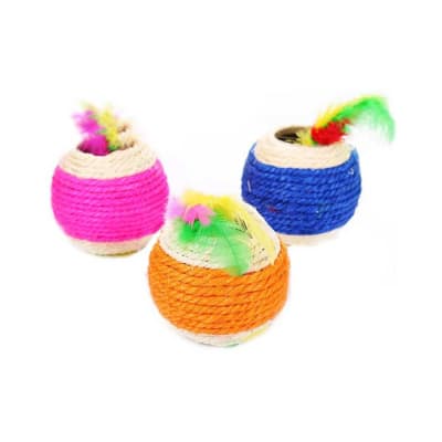 BOLA CON PLUMAS 7 CM CT100