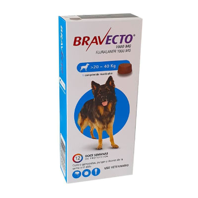 BRAVECTO 1 COMP. X 3 MESES PERRO 20-40 KG