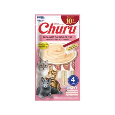 CHURU GATO SENIOR 10+ ATUN SALMON 4 UN1