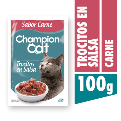 CHAMPION CAT POUCH CARNE 100 GR1