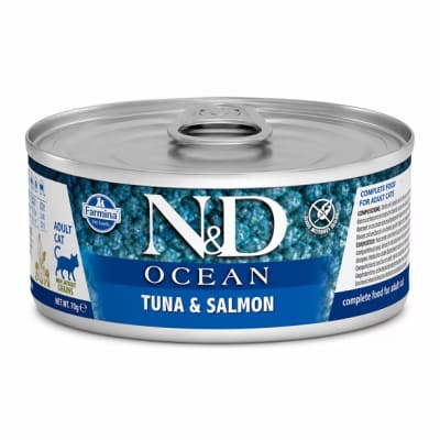 LATA N&D GATO ATUN SALMON 70 GR1