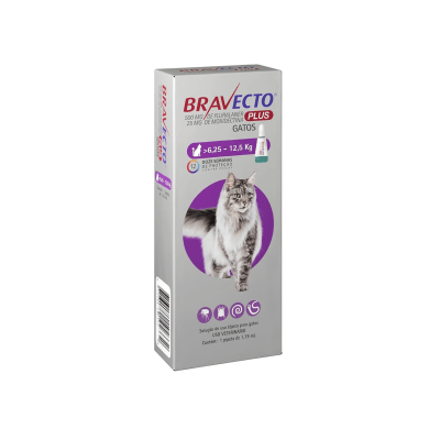 BRAVECTO PLUS GATO 6,25 - 12,5 KG1