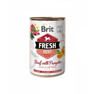 LATA BRIT PERRO FRESH CARNE CON CALABAZA 400 GR