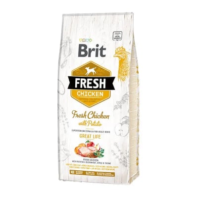 BRIT CARE FRESH PERRO POLLO CON PAPAS ADULTO 2,5 KG