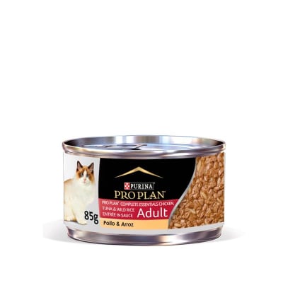 PRO PLAN FELINE ADULTO POLLO Y ARROZ LATA 85 GR