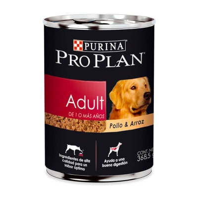 PRO PLAN LATA ADULTO POLLO Y ARROZ 368 GR