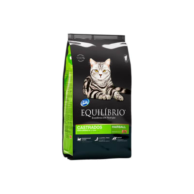 EQUILIBRIO FELINE ADULTO CASTRADO HAIRBALL 1,5 KG