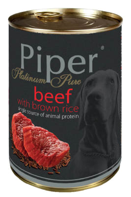 PIPER PLATINUM PURE CARNE CON ARROZ INTEGRAL 400 GR1