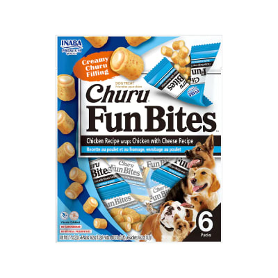 CHURU FUN BITES PERRO POLLO QUESO 6 PACKS