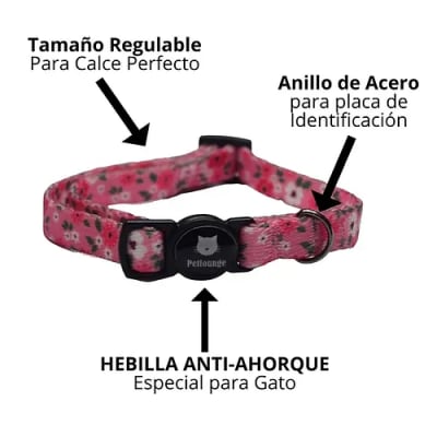COLLAR GATO CHERRY BLOSSOM - PETLOUNGE 1