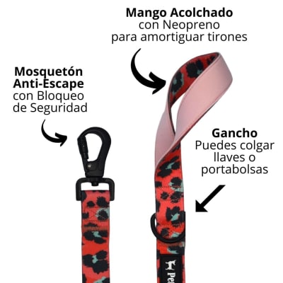 PETLOUNGE CORREA CORAL LEOPARD XS/S2