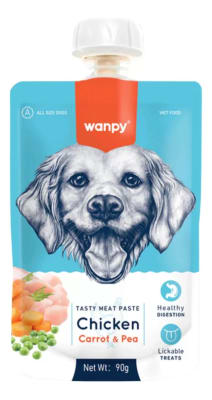 WANPY MEAT PASTE PERRO POLLO ZANAHORIA 90 GR