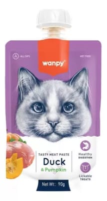 WANPY MEAT PASTE GATO PATO CALABAZA 90 GR1