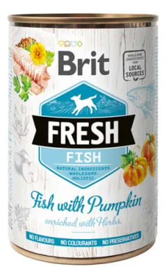 LATA BRIT PERRO FRESH PESCADO CON CALABAZA 400 GR