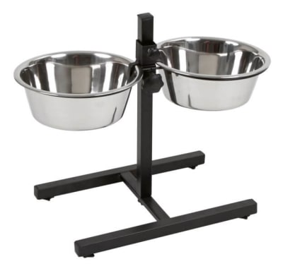 PLATO DOBLE CON PEDESTAL ACERO INOX KE-3202P 17 CM 875 ML1