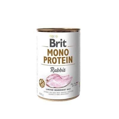 LATA BRIT PERRO MONO PROTEINA CONEJO 400 GR