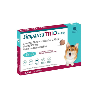 SIMPARICA TRIO 10-20 KG 3 COMP