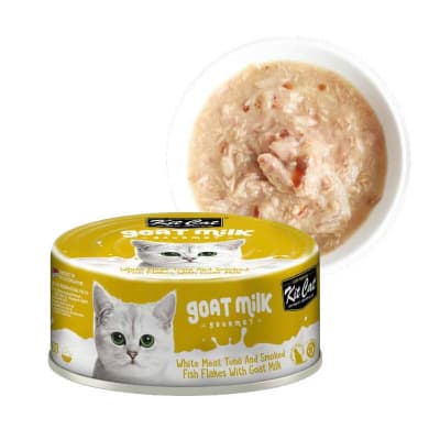 LATA KIT CAT GOAT MILK ATUN PESCADO AHUMADO 70 GRS