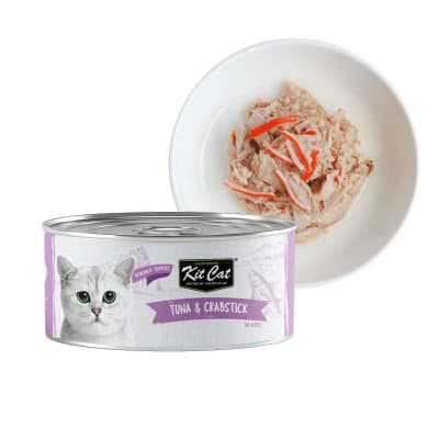 LATA KIT CAT DESHUESADO ATUN CON PALOS DE CANGREJO 70 GRS