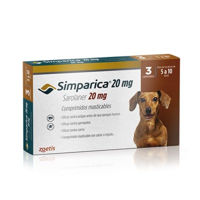 SIMPARICA 20 MG 5-10 KG 3 COMP1