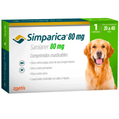 SIMPARICA 80 MG 20-40 KG 1 COMP1