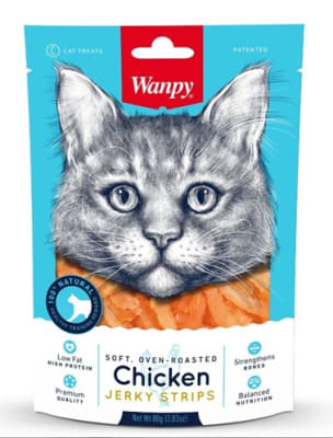 WANPY CHICKEN JERKY STRIPS GATO 80 GR1