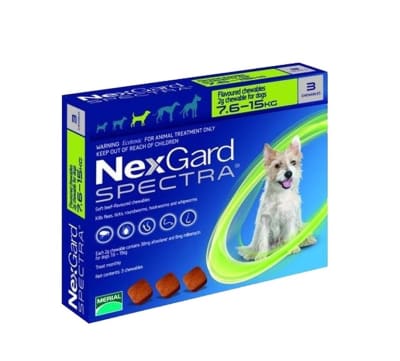 NEXGARD SPECTRA 7,5-15 KG 3 COMP